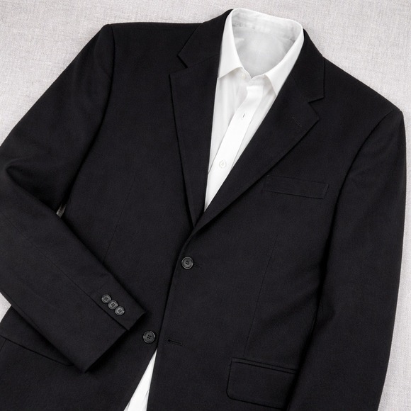 VTG 90s Emanuel Ungaro Cashmere Blazer Sport Coat Men 48L Black Luxury Formal